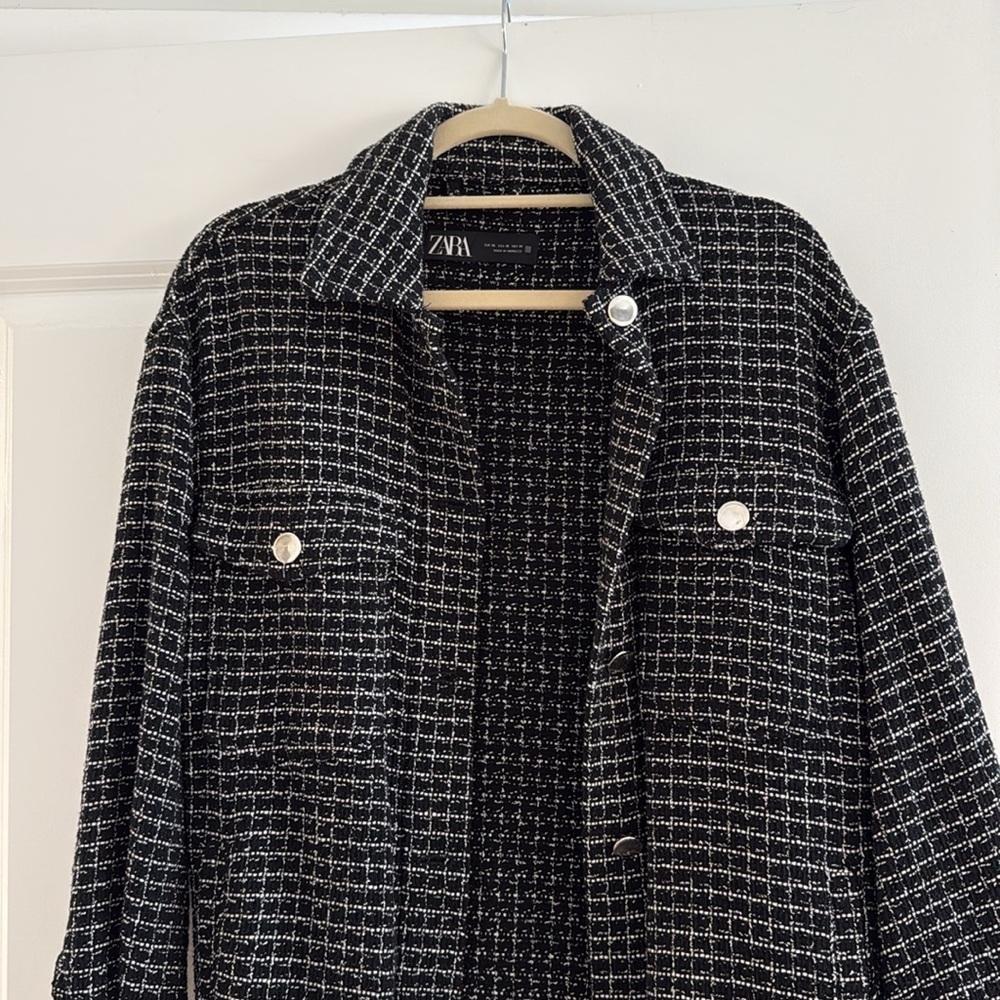 Zara Black and White Shacket - Picture 2 of 5